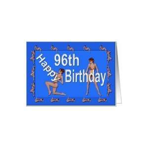  96th Birthday Pin Up Girls, Blue Card Toys & Games