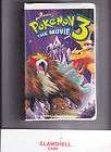 Pokémon the Movie 3 VHS, 2001, Clamshell  