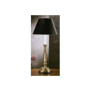   Antiqued Pure Brass Faceted Candlestick Lamp   9902