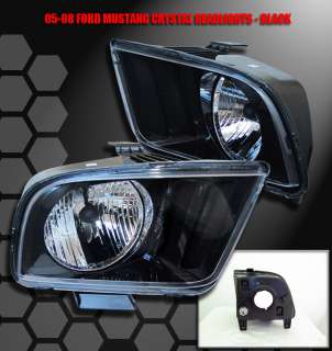 policy contact us 2005 2009 ford mustang crystal headlights black