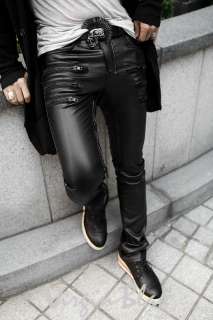 vb HOMME 8 Zip Faux Leather Pants 3YL  