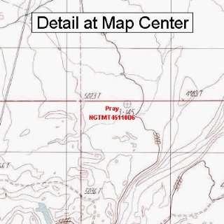  USGS Topographic Quadrangle Map   Pray, Montana (Folded 