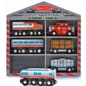  Melissa & Doug Wooden Train Cars Set Toys & Games