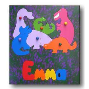  Wooden Name Puzzle Dinosaurs Toys & Games