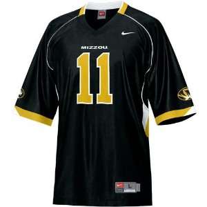  Nike Missouri Tigers #11 Black Replica Football Jersey 
