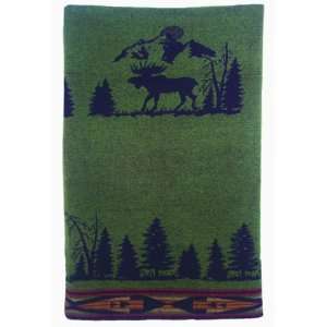  Wooded River Moose 1 Throw