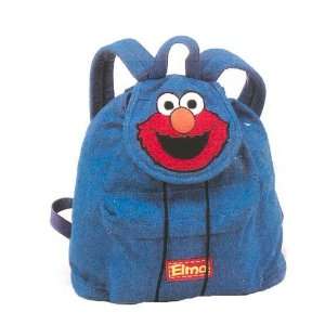   Denim Elmo Backpack with Plush Logo By The Each Arts, Crafts & Sewing
