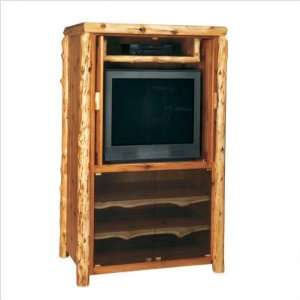   Log Entertainment Center Size / Features 32 / Wood Doors on Bottom
