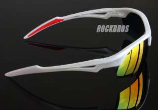 MORESTAR Pro Cycling Glasses Sports Sunglasses XT607 Shiny White 