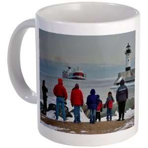  Watching the Roger Blough come in Boat Mug by  