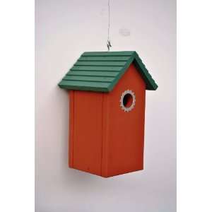  Small Song Bird House with Blowfly Screen, Barn Red Patio 