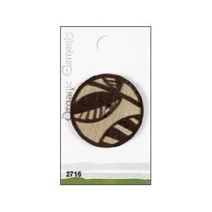  Blumenthal Button Organic Elements Brown/Leaf 1pc (3 Pack 