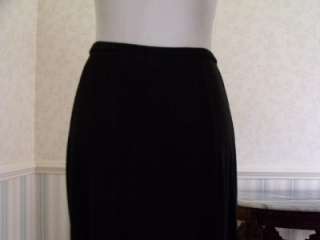 Ann Taylor Loft SIZE XSP Black Knit Skirt 8 Gored Ruffled Panels  So 
