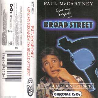 Paul McCartney Give My Regards To Broad Street Cassette  