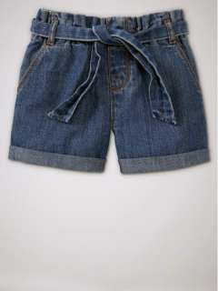   Baby Gap Girls Belted Denim Shorts Blue Sizes 18   24 Months, 2T & 3T
