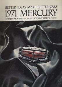   Mercury 52 PAGE Sales Brochure Marquis Monterey Cyclone GT Cougar XR7