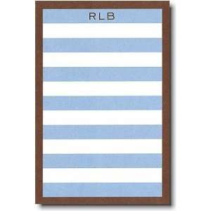  Boatman Geller Note Pads   Light Blue Stripe/Brown Border 