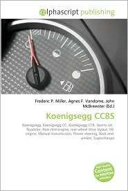 Koenigsegg CC8S, (613069458X), Frederic P. Miller, Textbooks   Barnes 