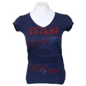  Houston Texans Womens Fit Retro NFL T Shirt Sports 