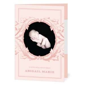 Girl Birth Announcements   Engraved Elegance Chenille By Shd2