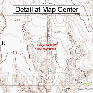  USGS Topographic Quadrangle Map   Castle Rock NW, Kansas 