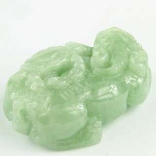 Pi Xiu Coin Amulet Green Pendant 100% Natural Grade A Chinese Jade 