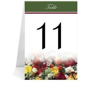   Table Number Cards   Spring Bouquet #1 Thru #44
