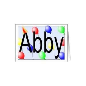  Abbys Birthday Invitation, Party Balloons Card Toys 