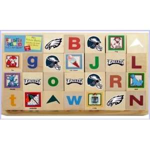  NFL Philadelphia Eagles ABC Wooden Picture Blocks Toys 