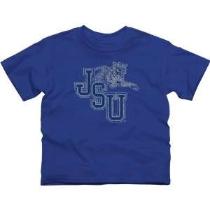  Jackson State Tigers Youth Distressed Primary T Shirt 