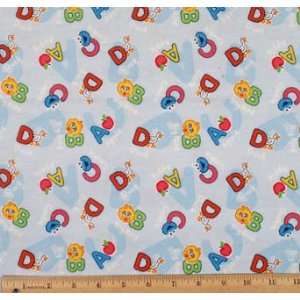  Baby Sesame ABCD Blue Flannel 