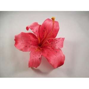  NEW Pink Tiger Lily Flower Hair Clip, Limited. Beauty