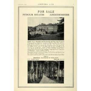  1925 Ad Pitfour Estates Residence Mansion Aberdeenshire 