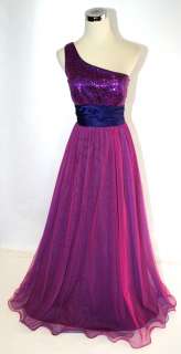 NWT MORGAN & CO $155 Fuchsia /Royal Prom Formal Gown 7  