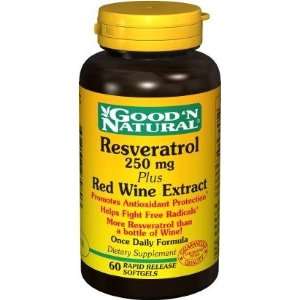 Good N Natural   Resveratrol Plus Red Wine Extract Once Daily Formula 