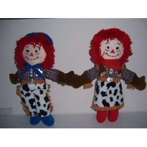   Raggedy Ann and Raggedy Andy Western Cowboy Dolls (16) Toys & Games