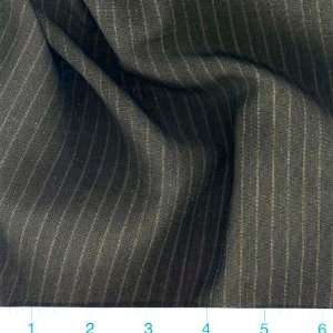  60 Wide Worsted Wool Suiting Taupe Stripe Fabric By The 