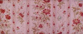 Cottage Red on Paris Pink Floral Fabric Valance Curtain  