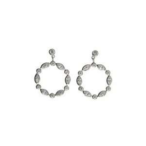  Tiffany Inspired Sway Circle CZ Earrings