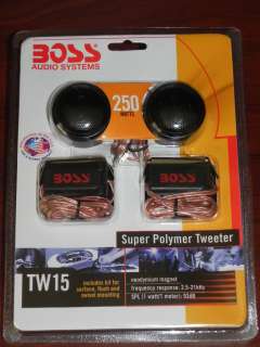 New BOSS TW15 250W 1 Super Polymer Micro Dome Tweeters TW 15 