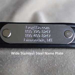  Stainless Steel Collar Nameplate   Wide