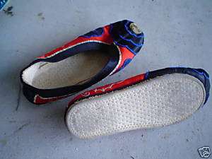 Vintage Asian Shoes Slippers Silk Flats LOOK  