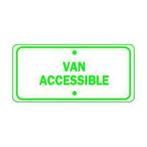Sign,van Accessible,eg,grn/white,al,12x6   BRADY  