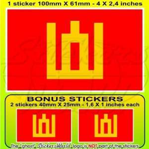 LITHUANIA Lithuanian Army Land Forces Flag 4 (100mm) Vinyl Bumper 