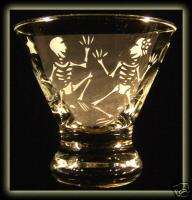 Day of the Dead Skeleton Art Bone Dance Cosmo Glass  