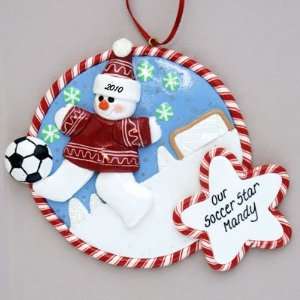  Soccer Star Personalized Christmas Ornament
