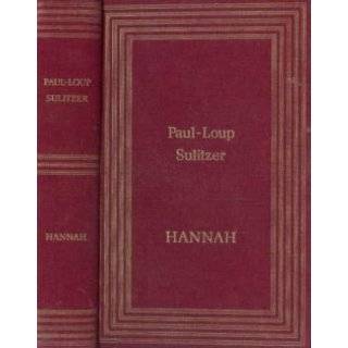 Hannah by Paul Loup Sulitzer ( Hardcover   1985)