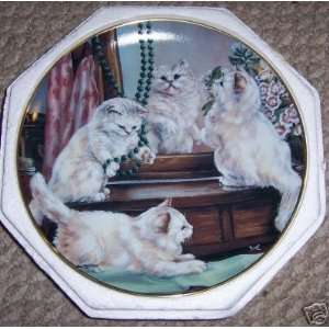  Franklin Mint Playing Dress Up Cat Plate 