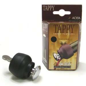    Black Tappy Wine Stopper and Pourer by Acea
