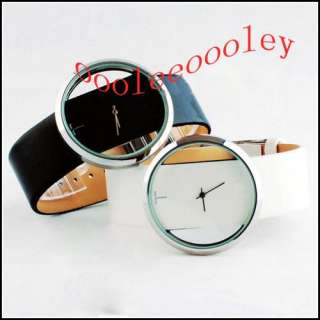   Fashion Genuine Leather Transparent Dial Elegance Wrist Watch #2971